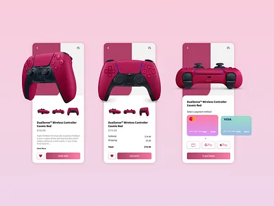 #002 : Credit Card Checkout 3d controller design graphic design illustration ps4 ui user experience user interface ux