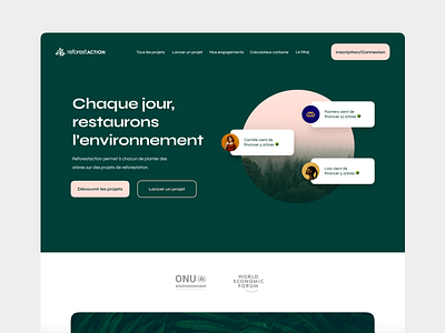 ReforestAction branding design green nature ui ux webdesign