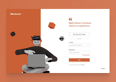 Login Exploration 🔑 3d branding design illustration login minimal ui web website xd