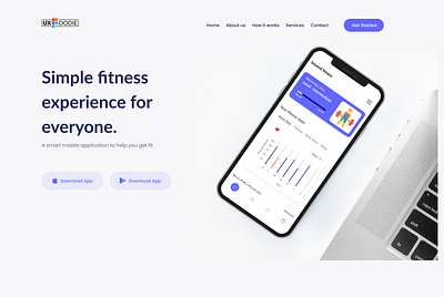 Fitness Landing Page branding design figmadesign uxfoodie