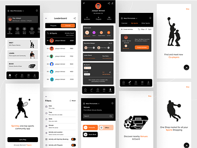 Sports App app design best design design illustration minimal mobile app mobile app design mobile ui sports app ui uidesign uiuxdesign