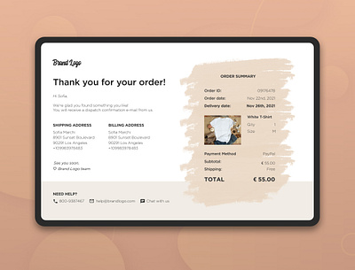 Daily UI #17 - Email Receipt dailyui dailyuichallenge e commerce email receipt order confirmation