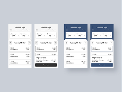 Flight booking - Select flight mobile mobile app mobile ui ui ux