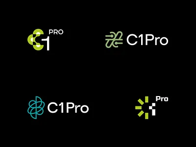 C1Pro (alternative) bio branding gas green logo methane natural product tech