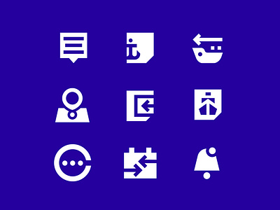 Icon set for application | Polski PCS application branding design flat graphic design icon icon set illustration illustrator logo set ui ux ux design vector web web app design web design web application