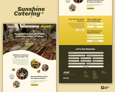 Sunshine Catering (template) branding logo ui ux web design