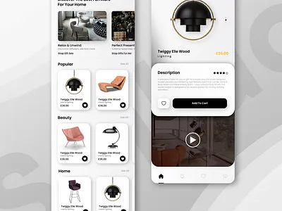 Minimalistic E-commerce App Design app design ecommerce minimal modern shop ui ux