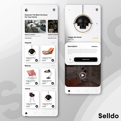 Minimalistic E-commerce App Design app design ecommerce minimal modern shop ui ux