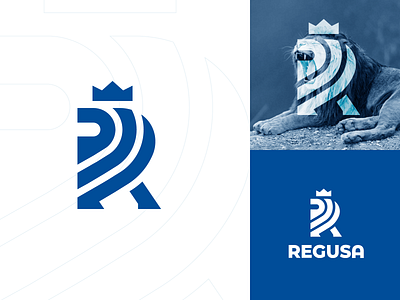 R Lion Monogram animal branding crown design gas gedas meskunas glogo icon illustration jungle king leo letter r line lion logo monogram petrol roar vector