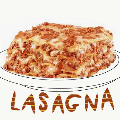 Lasagna art cool digital art illustration illustration digital mykadelica