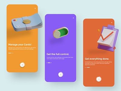 Card App Onboarding app branding card card app card onboarding app colorful colors design dribbble finance finance app fintech fintech app graphic design illustration logo minimal onboarding ui ux