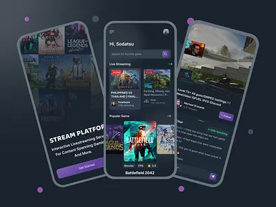Streaming Platform Mobile App Design app clean design design mobile mobile app mobile design popular shot stream streaming ui ui design watching