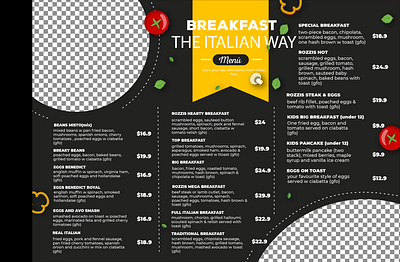 The Italian Way branding design illustration menu vector