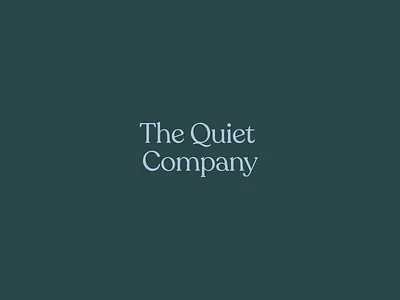 The Quiet Company – Logo brand branding color design green identity lavender lilac logo meditation mindfulness ui wellness wordmark