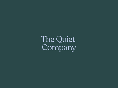 The Quiet Company – Logo brand branding color design green identity lavender lilac logo meditation mindfulness ui wellness wordmark