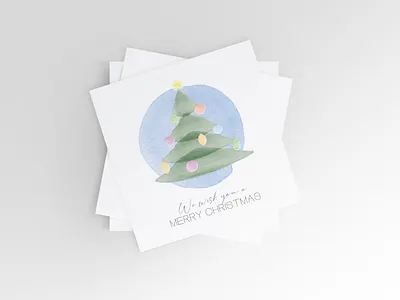 Christmas Card Illustration christmas card design illustration minimal watercolor watercolor illustration