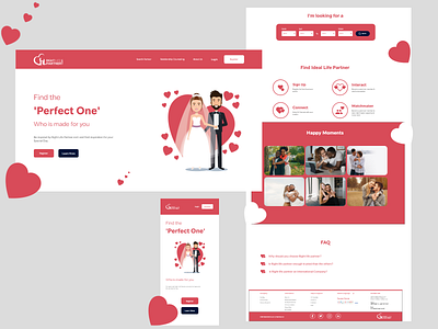 Matrimonial Website adobe xd graphic design illustration ui ui design website