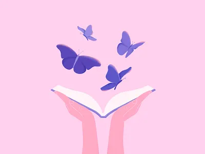 Butterflies book butterflies drawing hands illustration procreate