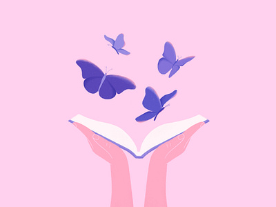 Butterflies book butterflies drawing hands illustration procreate