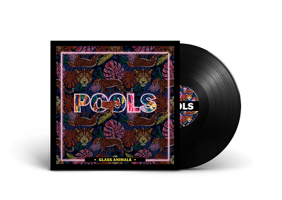 Pools - Glass Animals (Fan Art) affinity designer animal print color colorful cover design disc ep illustration jungle neon pattern patterns rock band vector