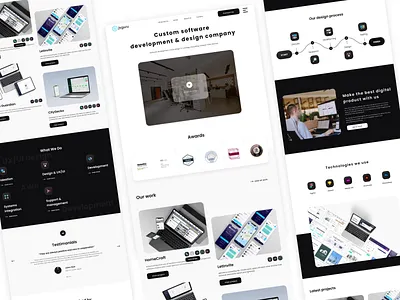 JSGuru - our website black and white branding clean development landing logo luxury minimal premium premium website software ui ux web web design website website design