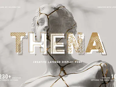 THENA - Layered Display Font magic