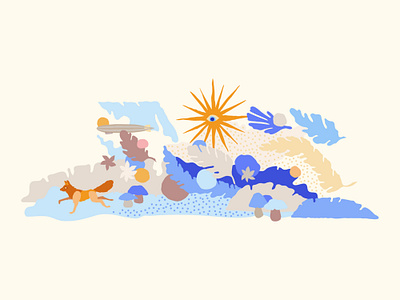 Stags' Leap Winery - World 2 airship america animals animation art california fox illustration mushroom mushrooms napa valley natural wine nature usa vector wine wine branding winery zeppelin