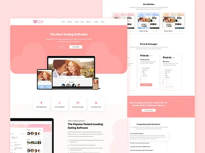 Landing page Design dating website design landing page typography ui ux web ui website design