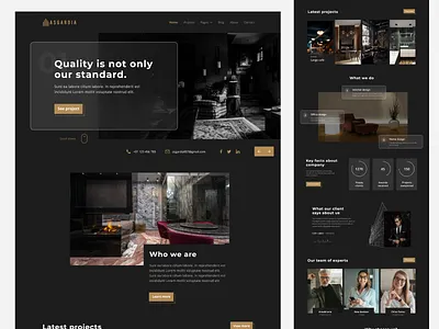 Interior Design Website agency architect architecture design art clean decoration design furniture homedecore homee decoration homepage interior design landingpage minimalist property real estate ui ux visual designer website