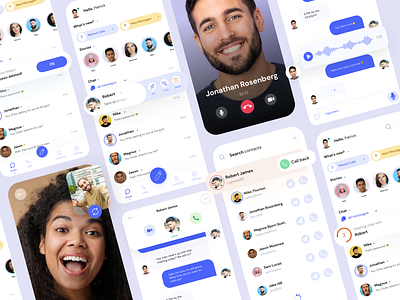 Messenger App Concept Design app app design application call chat chat app clean clean ui colorful concept dailyui design messenger messenger app minimal mobile mobile ui social ui ux