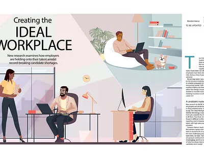 ANZIIF business character design graphic home illustration office pastel people remote vector woman workplace