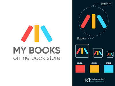 Logo Design for My Books abstract animation branding design graphic design illustration logo logo design monogram طراحی طراحی لوگو طراحی گرافیک لوگو گرافیک
