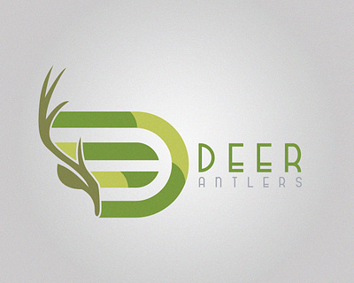 Deer Antlers Logo animal antlers back backround deer deer logo graphic design hunting logo