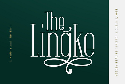 The Lingke - Stylish Modern Serif Font branding graphic design logo modern stylish fonts