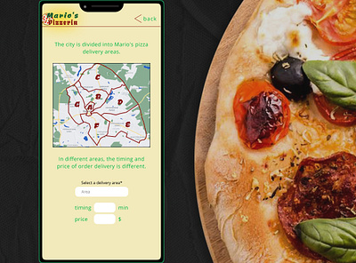 Design a map 029 dailyui design map pizzeria