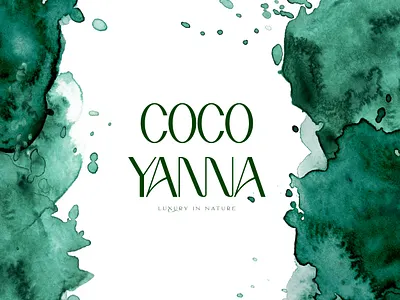 COCO YANNA beauty logo branding clean cosmetic logo design flat icon illustration lettering logo logo design lettering logo logodesigner luxury brand minimal typography vector wordmark logo