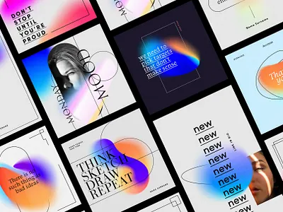 Chroma Grainy Instagram Template assets branding chroma design gradient gradients graphic design instagram instagram template kuro photoshop social media template