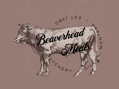 Beaverhead Meats beef branding butcher design dillon illustration logo montana