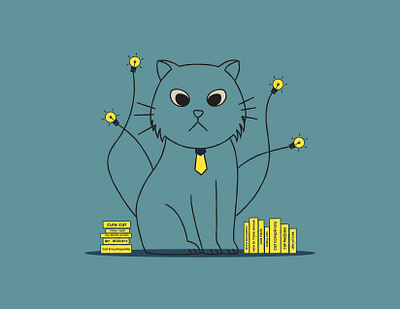 Mr. Clever Cat design illustration typography