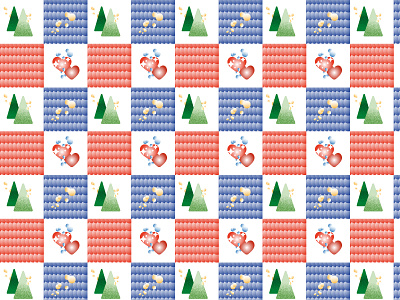 Happy holidays to the Dribbble community! adobe illustrator gifts holiday pattern winter wrapping paper