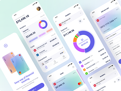 Walliee | Finance management app analytics app banking credit card design light minimal minimalistic mobile statistics transaction ui ux wallet