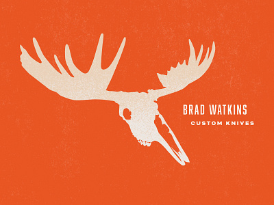 Brad Watkins Custom Knives branding design illustration logo montana vector