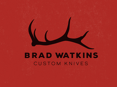 Brad Watkins Custom Knives branding design illustration logo montana vector