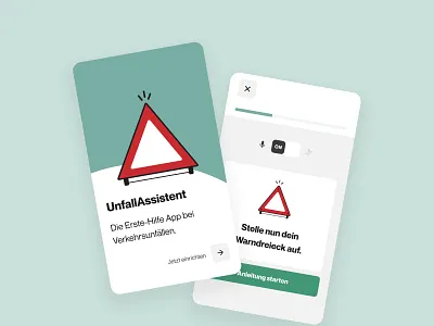 UnfallAssistent UI accident assistant car accident car accident app first aid first aid app first aid app design first aid ui interface minimal design mobile design modern minimal modern minmal onboarding screen small design startscreen ui ui design ui designer ui ux uidesign