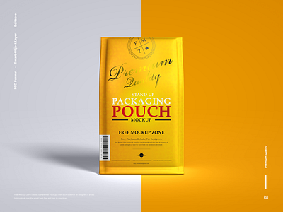 Free Packaging Pouch Mockup pouch mockup