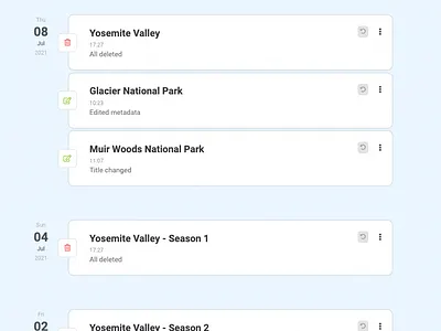 Activity feed ui web design