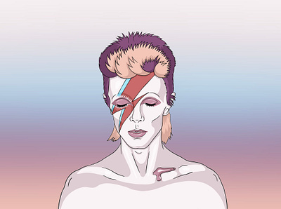 David Bowie bowie character design illustration music portrait procreate