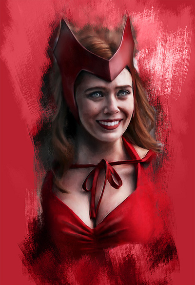 Scarlet Witch disney illustration illustrator marvel painter photoshop portrait