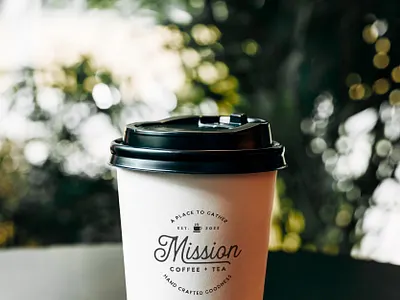Mission Coffee + Tea branding christian church coffee design logo mockup