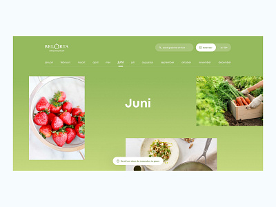 BelOrta - Seizoenskalender design fruit layout ui ux vegetables web webdesign website